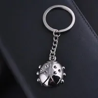10pcs Chaveiro Fashion Casual Animal Ladybug Keychains Alloy Charm Keyring Keyfobs Creative Metal Car Key Holder Jewelry Gift