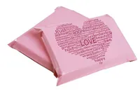 300pcs / lot Pink Love Self-seal Adhesive Courier bags Bolsas de almacenamiento Plastic Poly Envelope Mailer Envío postal Bolsas de correo