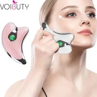 Cuello de la cara de Guasha de la cara del Massager de arrugas eliminación del dispositivo corporal adelgazante masajeador de Electirc piel facial herramienta de raspado cuidado de la belleza