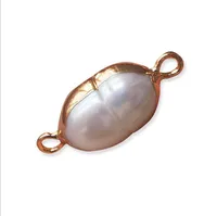 Vendita calda transfrontaliera Europa e Stati Uniti a forma di perle d'acqua dolce irregolari Perline sparse a doppia testa Accessori gioielli fai-da-te