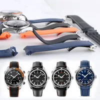 20mm 22mm horloge band bands oranje zwart blauw waterdicht siliconen rubberen horlogebanden armband gesp voor omega planet ocean tools