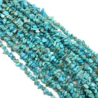 5-8 ملليمتر غير النظامية الطبيعية الأزرق الأبيض حجر الفيروز حجر الخرز للمجوهرات جعل diy فضفاض الحصى حجر الخرز حبلا 80 سنتيمتر