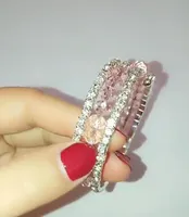 BOHO Красочный горный хрусталь кристалл браслеты пляжные браслеты блестящие ряд Zircon эластичный браслет мода ювелирные изделия для женщин подарки оптом DHL