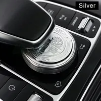 Стайлинга автомобилей руль знак запуска двигателя остановить мультимедийные кнопки мыши крышка эмблема наклейки для Mercedes Benz AMG C E класса