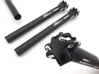 LONGAND karbon fiber dağ bisikleti eyer tüp ile klip / seatpost / koltuk tüp / eyer tüp 27.2 30.8 31.6 350 veya 400mm