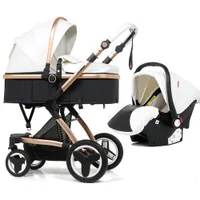Poussette de bébé portable avec siège auto confort de 0-4 ans Système de voyage de poussette pliante