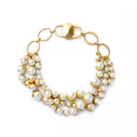 Braccialetto di perle in lega vintage braccialetto di perle multistrato diamante femminile design della moda gioielli elemento decorativo gioielli in lega decorazione