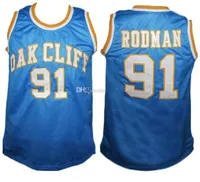 South Oak Cliff High School Dennis Rodman # 91 Retro Koszykówka Jersey Męskie Szyte Niestandardowe Nazwa Nazwa Koszulki