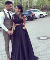 Sexy Plus Size Arabische Moslim Zwart Avond Prom Dresses Jurk 2020 Elegante Vrouwen Formele Gala Party Lange Jurk