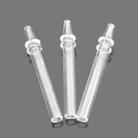 Preminum Glass Wax Oil Bubbler 121MM Glass Wax Mouth Tip Wax Straw Quartz Tip Smoking Water Pipe Bongs Accessories8661052
