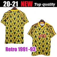 # 8 Wright 1991 1993 Retro Soccer Jersey Away Yellow 91 93 Vintage Fotbollskjorta Klassisk Smith Heaney Suker Henry Camiseta de Fútbol