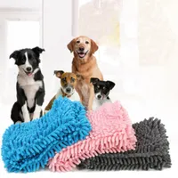 Husdjur hund handduk mjuk torkning bad husdjur handduk för hund katt valp super absorberande badrockar rengöring nödvändig leverans