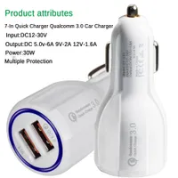 QC3.0 fast charge 3.1A Quick Charge car charger Dual USB Fast Charging phone For Cell Phone