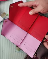 Toptan kadın pu cüzdan 3 renkli tasarımcı kısa cüzdan kart sahibinin kadın cüzdan klasik toka cebi Victorine
