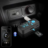 3.5mm audio X6 Bluetooth vivavoce adattatore wireless USB Car Kit Bluetooth Receiver AUX TF lettore di schede MIC chiamata Supporto Altoparlante Car