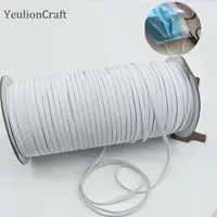 Yeulioncraft 3x0.5mm Elastisk Mask Band Rope Mask Rubber Band Tape Ear Hängande rep Runda Elastiska DIY Crafts