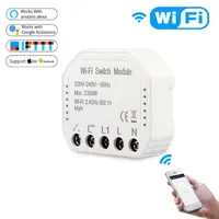 Smart WIFI Switch Module Smart Remote Wifi Switch Kompatibel Google Home Alexa IFTTT Voice Control Timer Switch för EU UK Nej Nav krävs