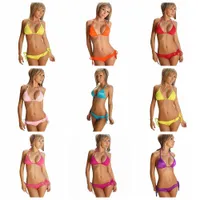 mujeres al por mayor de moda del bikini del traje de baño atractivo del traje de baño bikini conjunto de sujetador y bragas de las mujeres 2pcs DHL libre de 11 colores eligen 1106