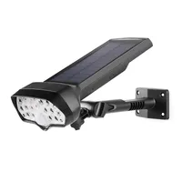 LED Solar Light PIR Motion Sensor Solarlampa Vattentät Solar Powered Spotlights Vägglampa för uteservering