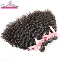 Greatremy Hair Extensions 100% Indiaas Menselijk Haar 8 "-30" Onverwerkte Maagd Haar Inslag Weave Curly Natural Color Dyable 3pcs / lot