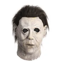 Horror cabeça humana rosto cheio Máscara Capacete de látex festa de fantasia Michael Myers Estilo Halloween adereços filme de terror assustador