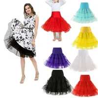 Kız Kadınlar Artı Boyutu Tutu Etek 50 S Retro Salıncak Fance Elbise Petticoat Renderskirt Düğün Için Aldeskirt Tül Ruberskirt