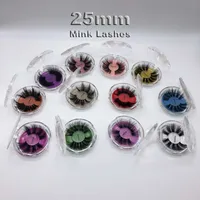 25mm lange 3D Mink Eyelashes 4D 6D 5D Large Mink Eyelashes valse wimpers 12 sets gratis verzending