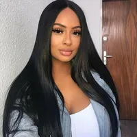 Ishow Brazilian Straight Virgin Hair Extensions 4 Pcs Human Hair Bundles with Closure 4x4 Lace Weave Wefts for Women Girls All Ages Natural Color 8-28inch