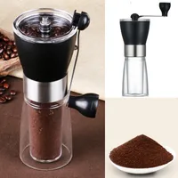 Handskaka kaffekvarn rostfritt stål slitstark spara utrymme keramisk kärna kaffeböna kvarn hem kök kaffekvarn