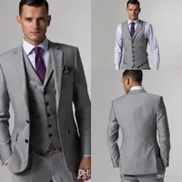 Boda del novio de los smokinges (Jacket + Vest + Pants) Juegos de los hombres por encargo Traje Formal Hombres boda Bestmen esmoquin barato
