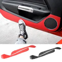Voiture Porte intérieure Anti Coup de pied en fibre de carbone autocollant Décoration Pour Ford Mustang 201+ Auto Intérieur Accessoires