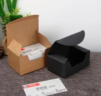 Kutu Ücretsiz Kargo XD22666 Packaging 93 * 57 * 44mm Yüksek Kalite Siyah karton Kraft Kağıt Hediye Kutusu Kartvizit
