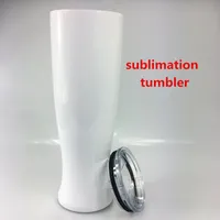 Sublimering DIY 30oz Pilsner Ölglas Tumblers 304 Rostfritt Stål Ölkruka Kontor Hem Krovisumlare Creative Vase Cup med lock