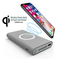 Chargeur Qi sans fil 10000mah Universal Portable Batterie Power Batterie Adaptateur de charge rapide pour Samsung Note S8 pour iPhone 8 iPhone X 11 MS MX