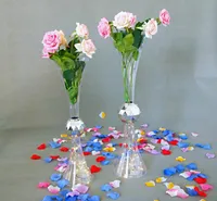 Home Decor Ornamenten Accessoires Handgemaakte Transparante Crystal Flower Vaas Bruiloft Centerpieces Tafelvaas voor Event Party Decor