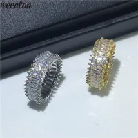 Vecalon-verklaring Belofte Ring 925 Sterling Zilveren Diamanten CZ Engagement Wedding Band Ringen voor Dames Feestvingerige Sieraden