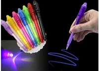 Büyük Baş Aydınlık Işık Kalem Sihirli Mor 2 1 UV Siyah Işık Combo Çizim Görünmez Mürekkep Kalem Öğrenme Eğitim Oyuncaklar Çoc ...