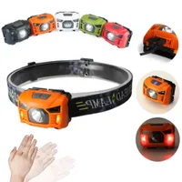 5W LED Body Motion Sensor Headlamp Mini Headlight Rechargeable Outdoor Camping Flashlight Head Torch Lamp With USB