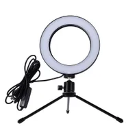 2018 New Mini Photo Studio LED Camera Ring Light Dimmable Phone Video Phtography Lamp With Tripod Selfie Stick for Live Makeup Lighting