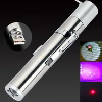 BRELON LED Uppladdningsbar ficklampa UV + IR + upplyst penna Ljus 3 Funktion Mini Medicinsk pennahållare ficklampa