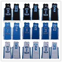 2020 North Carolina Tar Heels # 2 Cole Anthony 23 Michael 15 Vince Carter College Basketbal Jerseys S-3XL Nieuwe stijl gestikt