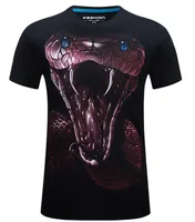 Новая мужская футболка с изображением змеиной головы, 3D-модель, рубашка с короткими рукавами