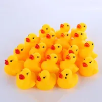 Wysokiej Jakości Baby Water Duck Duck Toy Dźwięki Mini Żółty Gumowe Kaczki Bath Mała Kaczka Zabawka Dzieci Pływanie Plażowe Prezenty K9