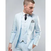 Fashionable Two Buttons Groomsmen Notch Lapel Groom Tuxedos Men Suits Wedding Prom Dinner Best Man Blazer(Jacket+Pants+Tie+Vest) 686