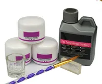 7 Pcs/Set Acrylic Powder Acrylic Nail Kit Crystal Nail Polymer Acrylic For Nails Set For Manicure Need UV Lamp Nail Art Brush