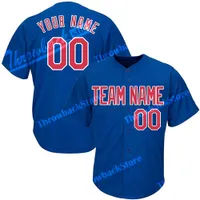 Jerseys de béisbol personalizado Cualquier nombre Cualquier número barato Bordado Blue Jersey Productos de alta calidad Envío directamente