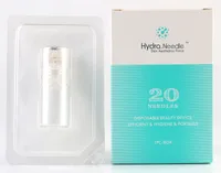 2018 Hydra Needle 20pins Titanium Microneedle Meso Derma Roller Mesoterapia senza aghi Cura della pelle Ringiovanimento Whiten Anti Rughe Acne