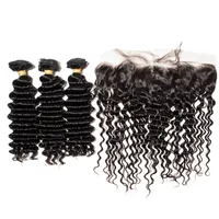 10A Lace Frontal Closure 13x4 size Pre Plucked Virgin Brazilian Peruvian Malaysian Straight Loose Deep Curly Body Wave Human Hair Closures