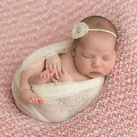 Kreativ nyfödd filt Hollow Out Foto Prop Wrapping Handduk Wrap Sticka spädbarn Posing Swaddle Baby Photograph Scarf 7 84xd