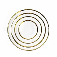 Классические золотые ободочные стеклянные тарелки блюда японская стеклянная посуда молот